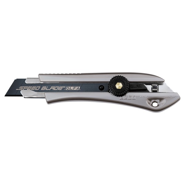 Olfa OL-LTD-L-LFB нож с выдвижным лезвием SPEED BLADE и корпусом LTD, фиксатор винтовой, 18 мм