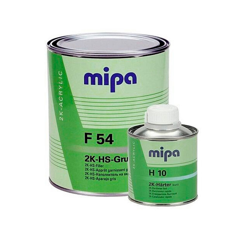 MIPA Grundfiller HS 2K F54 грунт выравниватель 4:1, 1,25л (комплект 1л + 0,25л отв) серый