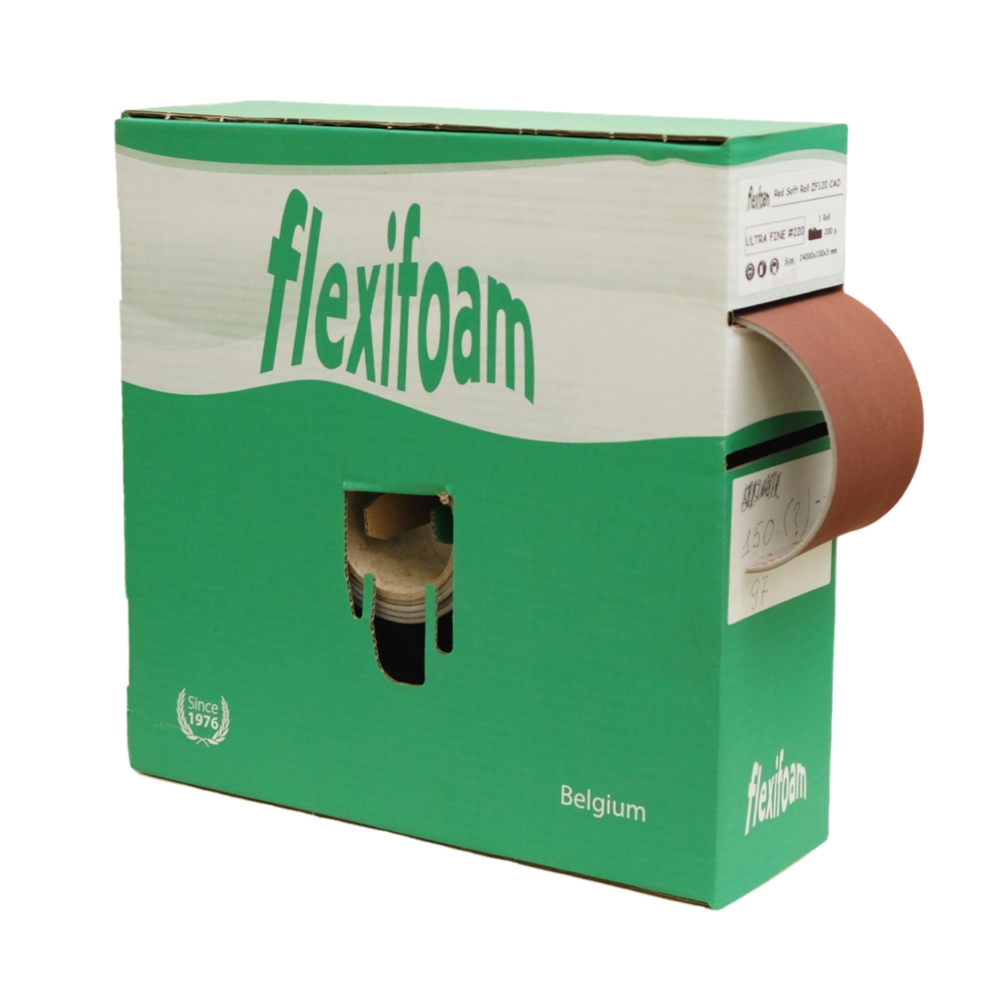 Flexifoam Red Soft Roll шлифовальная губка на поролоне 120 х 100 x 3 мм, Fine / P100
