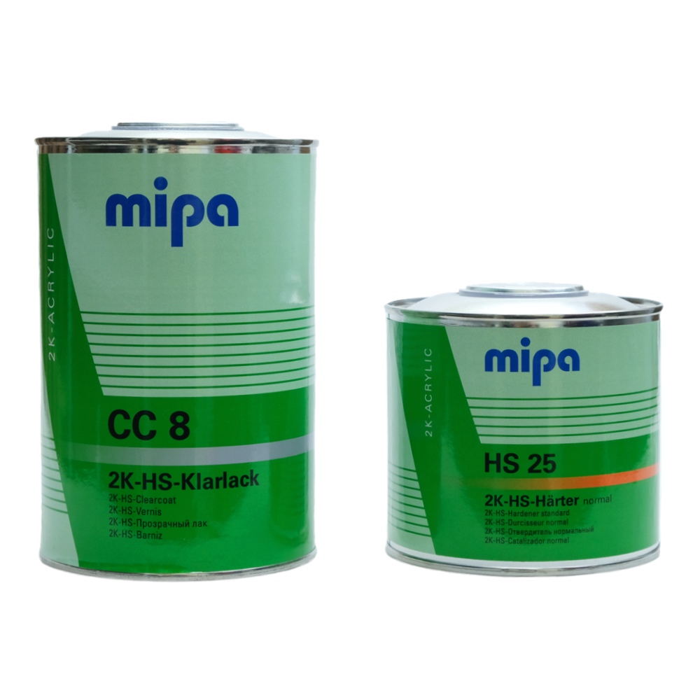 MIPA CC8 2K HS Premium лак автомобильный 2:1 с повышенной прочностью и глянца, комплект  1+0,5 л