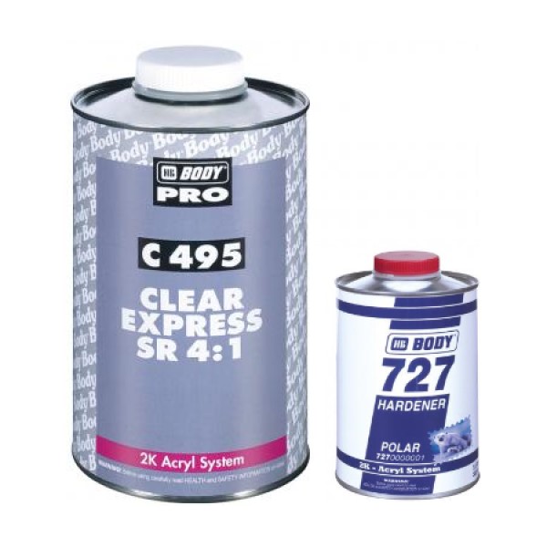 HB Body PRO C495 Express лак автомобильный MS (4:1) быстрый, 1+0,25 л