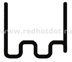 RedHotDot скобы "крупная змейка" для ремонта пластика, нержавейка, D-0,8 мм, 100 шт