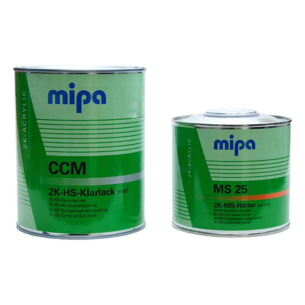 MIPA CCM 2K HS лак матовый 2:1, глянец 15-20%, комплект 1+0,5 л