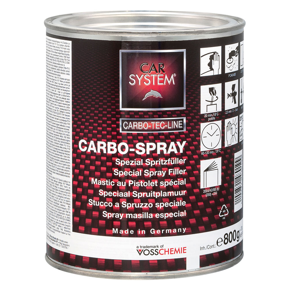 Распыляемая шпатлевка для карбона прозрачная 0.8 кг / Carsystem Carbo Spray