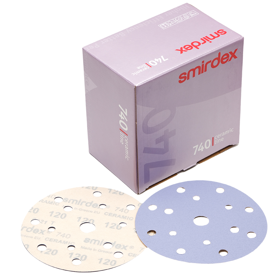 Smirdex 740 CERAMIC шлифовальный диск D-150 мм, 15 отв., керамический, P40