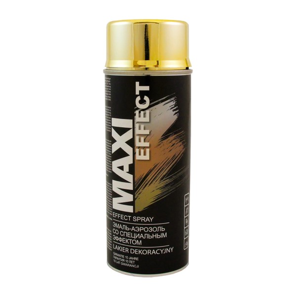 Maxi color аэрозольная краска, хром-золото, 400 мл