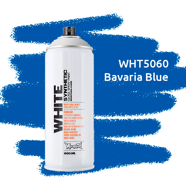 Montana WHITE краска для граффити баллон 400 мл, баварский синий