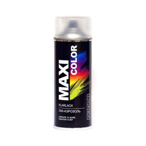 Maxi Color аэрозольный лак нитроцеллюлозный, матовый, 400 мл