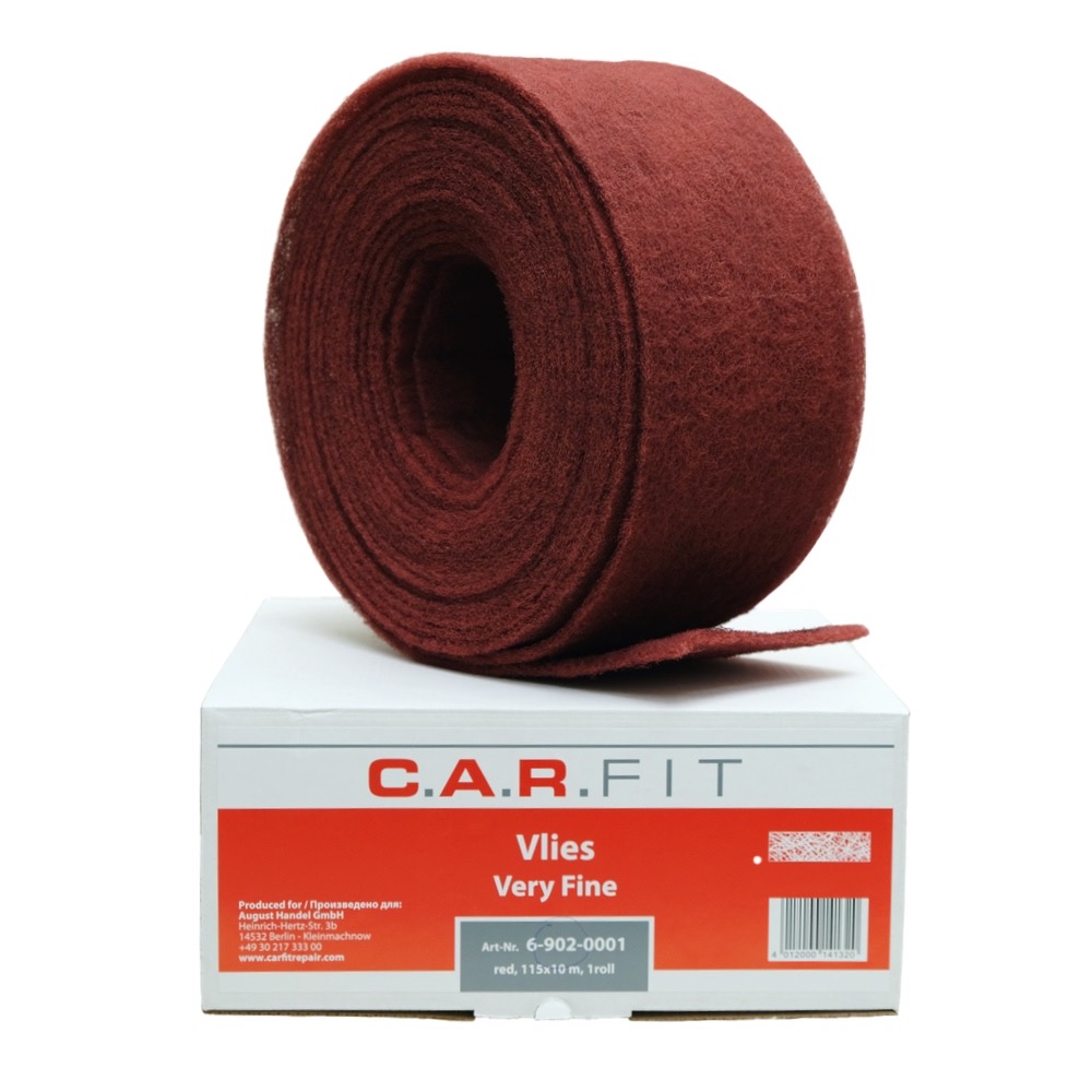 C.A.R. FIT шлифовальный войлок, рулон 115мм х 10м, красный Very Fine